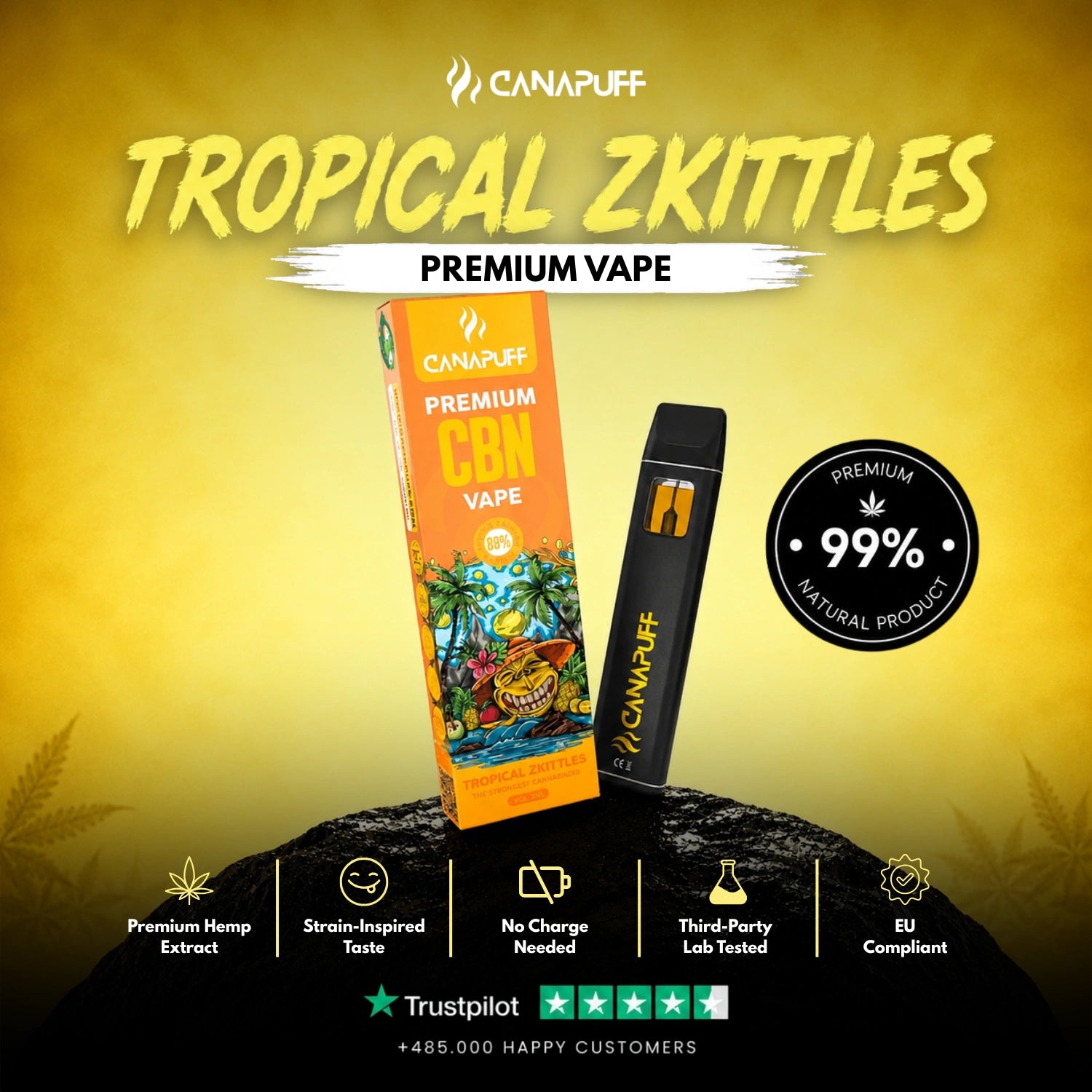 CBN Vape Tropical Zkittles 89% 1ml
