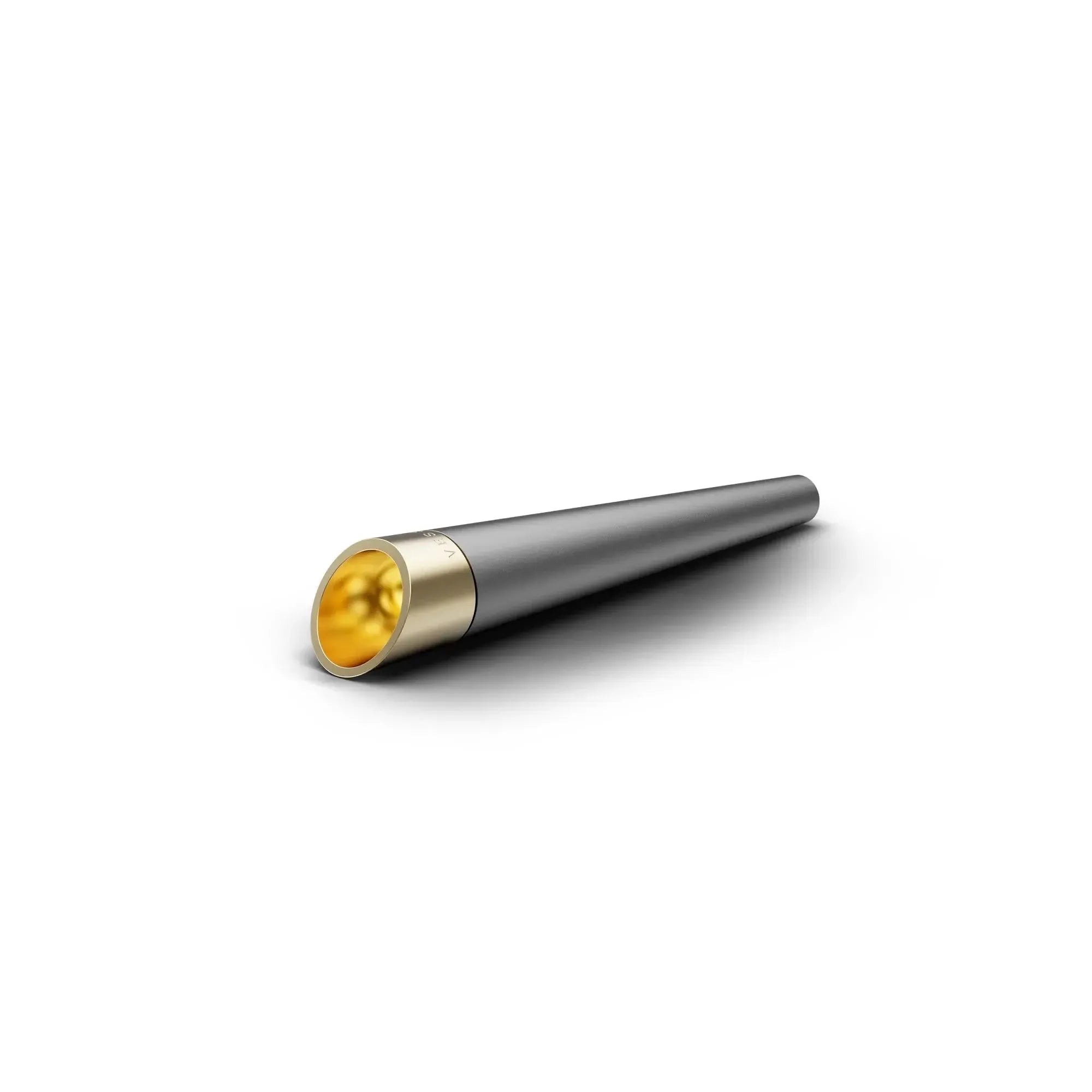 Vessel Cone Gunmetal pre-roll holder with gold-filled chamber