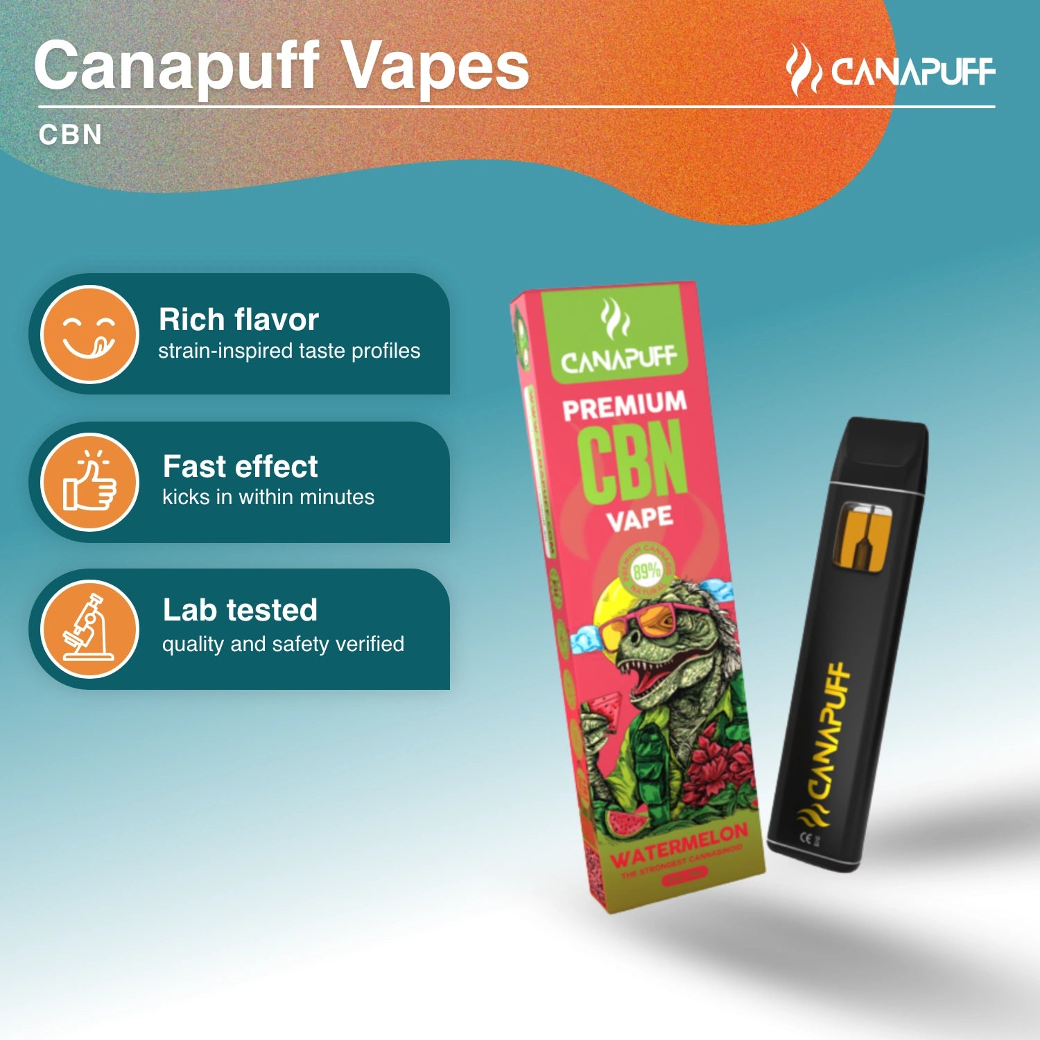 Lubenica 89% CBN - Vape - 1 ml - CanaPuff