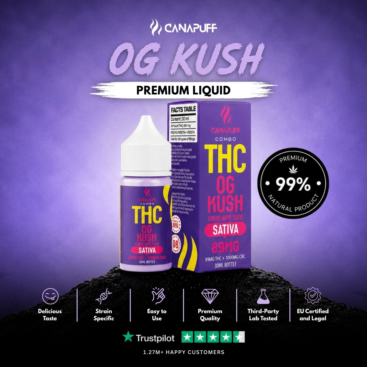 Delta 9 Liquid CBC OG Kush 30ml