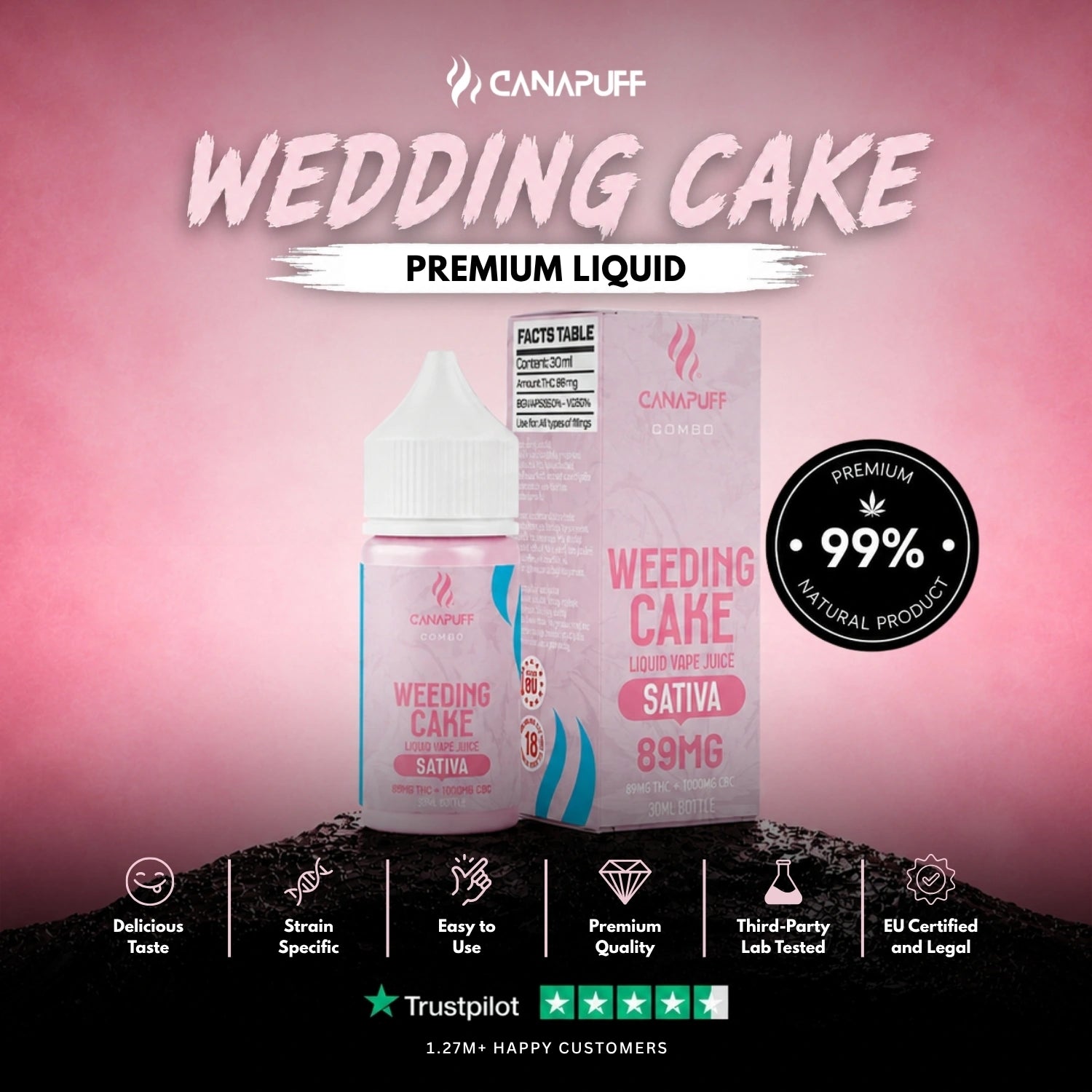 Delta 9 Liquid CBC Wedding Cake 30ml