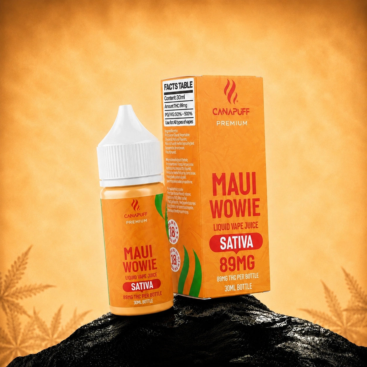 Canapuff Maui Wowie Delta-9 liquid vape juice, 89 mg, 30 ml bottle