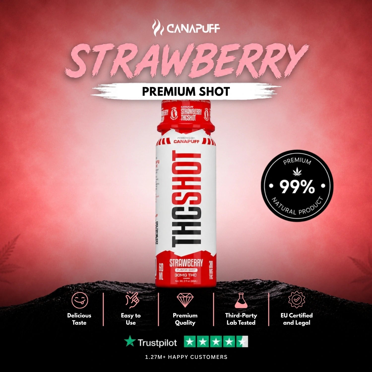 Delta 9 Shot Strawberry 60ml
