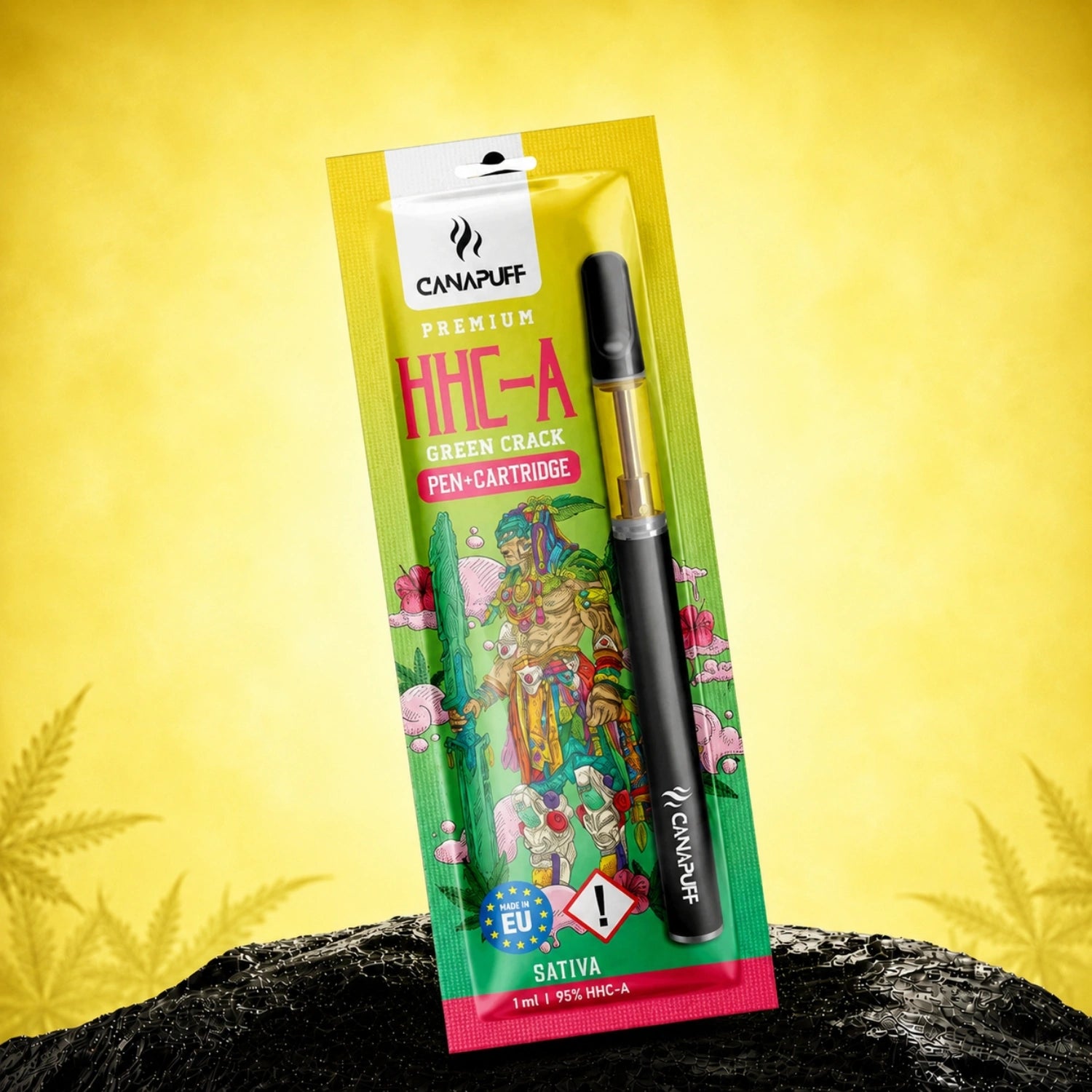 Canapuff HHC-A Green Crack 95% pen and cartridge, 1 ml, sativa strain