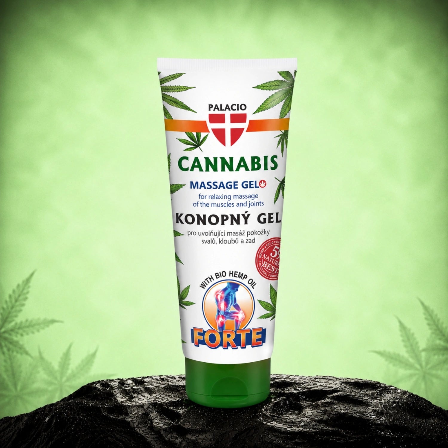Hemp massage gel Forte, 200ml - Palacio