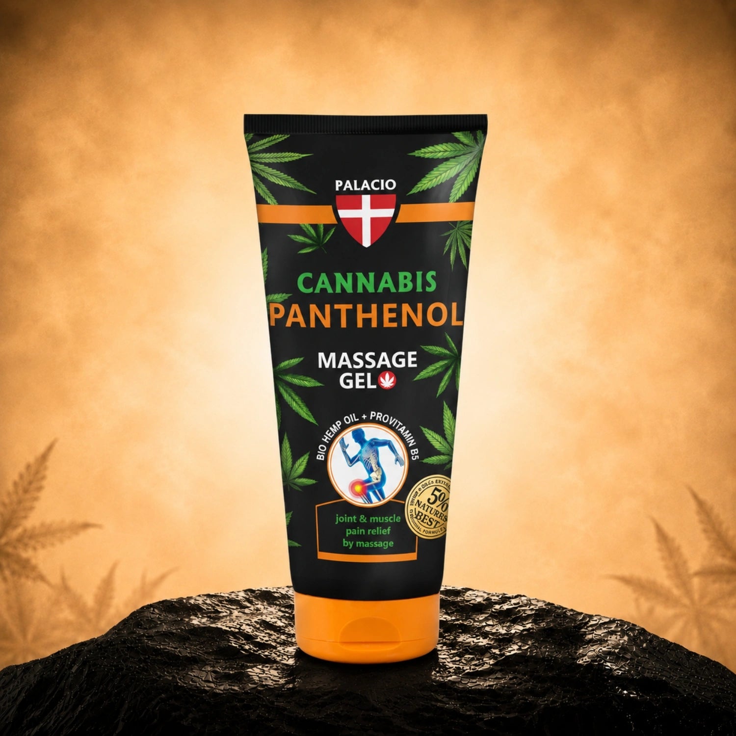 Hemp massage gel with panthenol, 200ml - Palacio