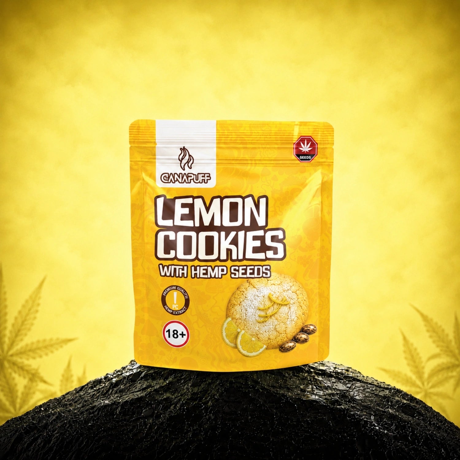 Lemon Cookies with hemp seeds