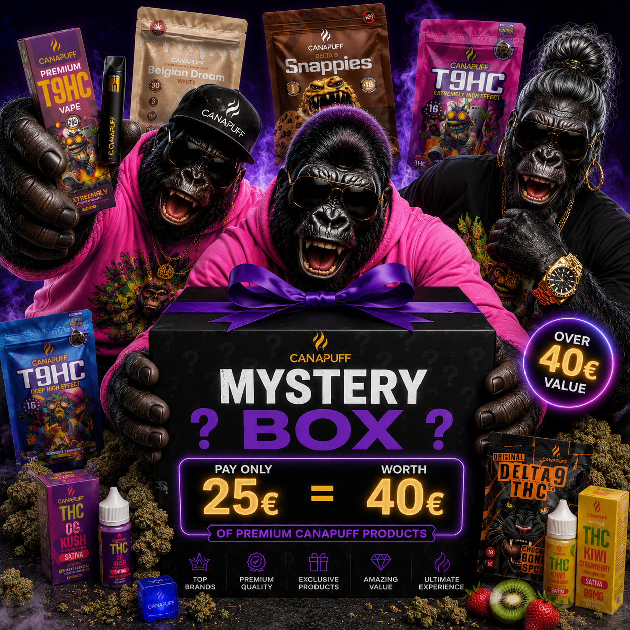 Canapuff Mystery Box S, Delta-9 THC product bundle