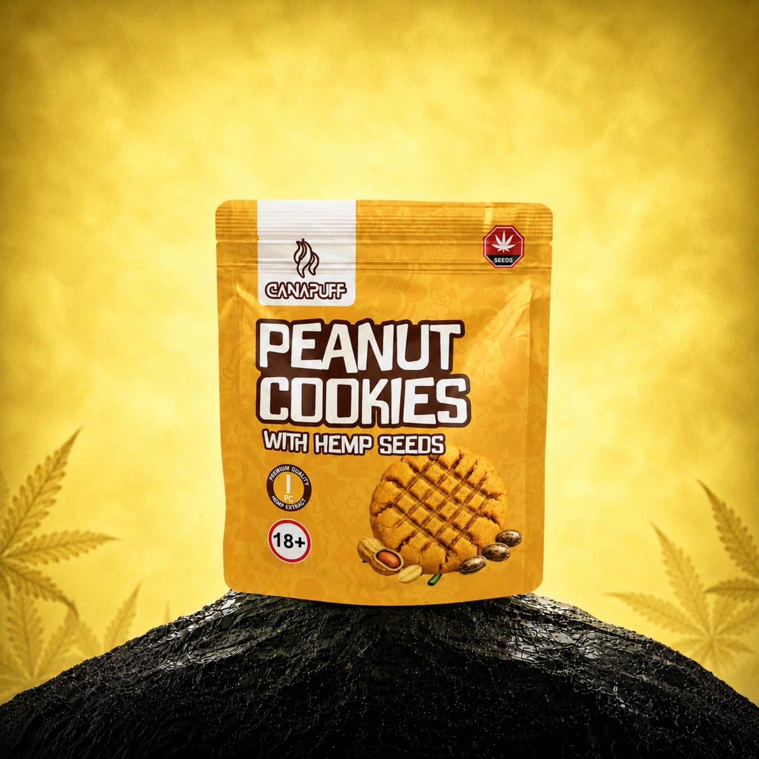 Peanut Cookies with hemp seeds