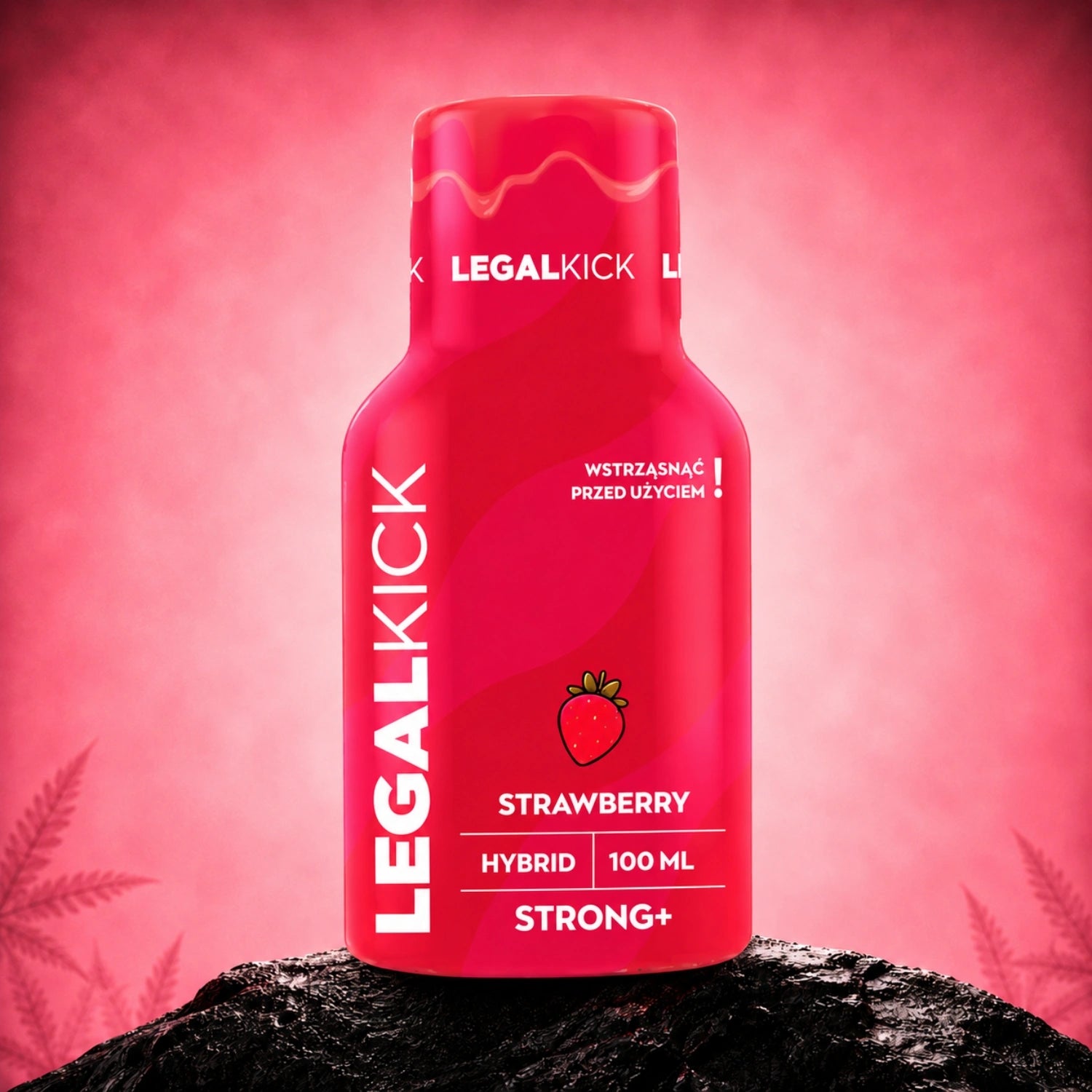 LegalKick Strawberry shot, 100 ml, Strong+ Hybrid