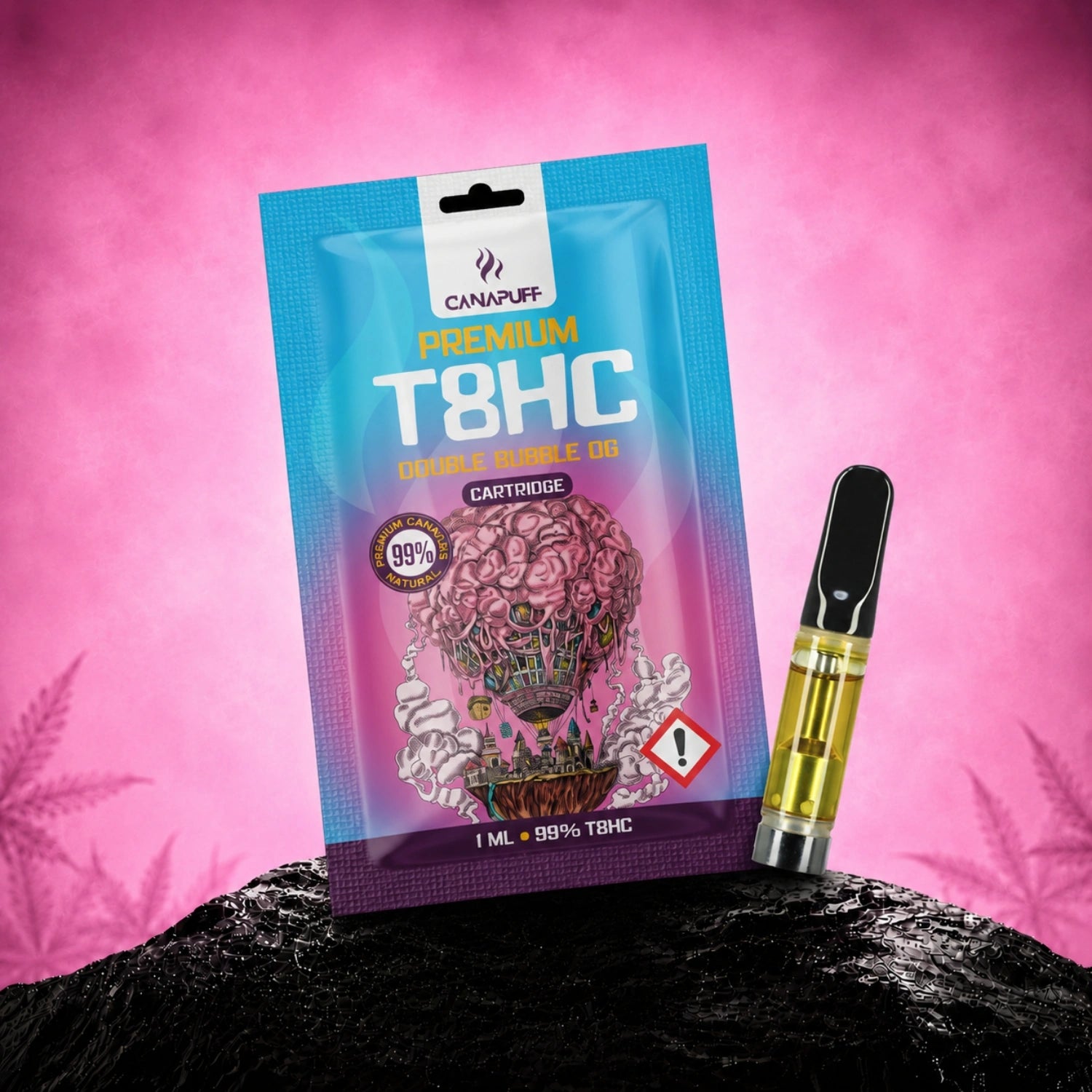 Canapuff T8HC Double Bubble OG cartridge, 1 ml, 99%
