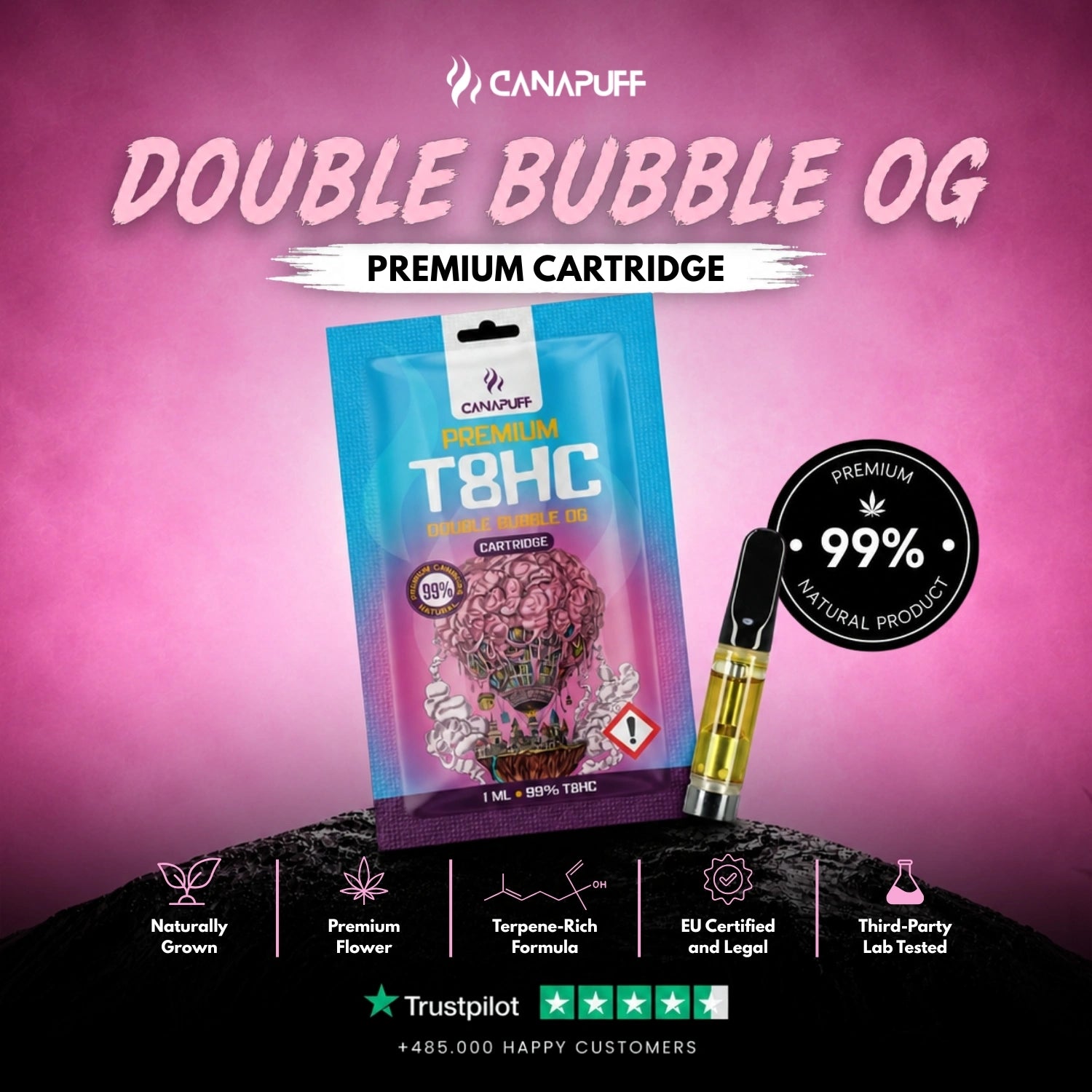 T8HC Cartridge Double Bubble 99%
