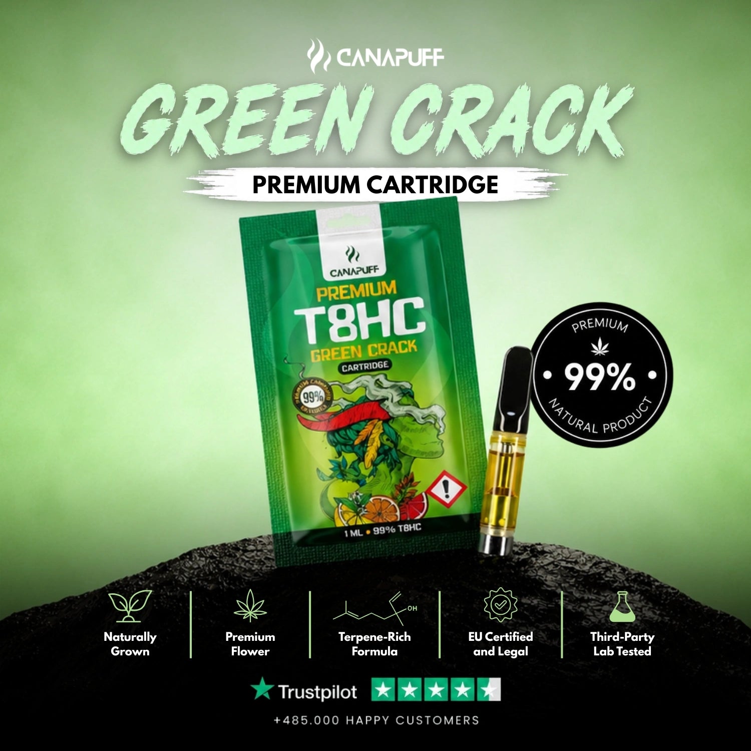 T8HC Cartridge Green Crack 99%