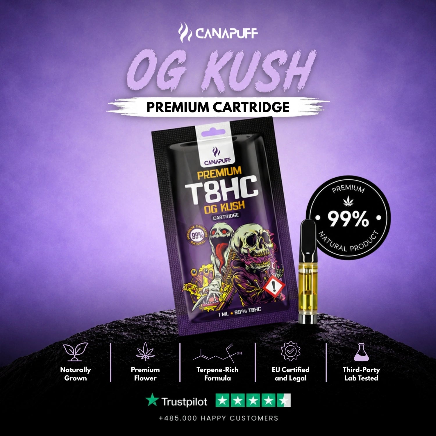 T8HC Cartridge OG Kush 99%