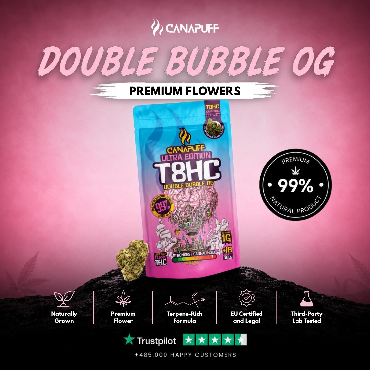 T8HC Flowers Double Bubble Ultra Edition 99%
