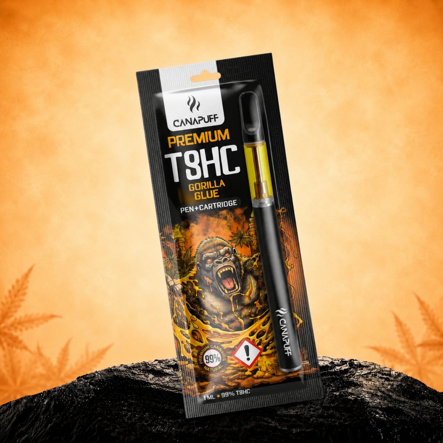 Canapuff T8HC Gorilla Glue 99% pen and cartridge
