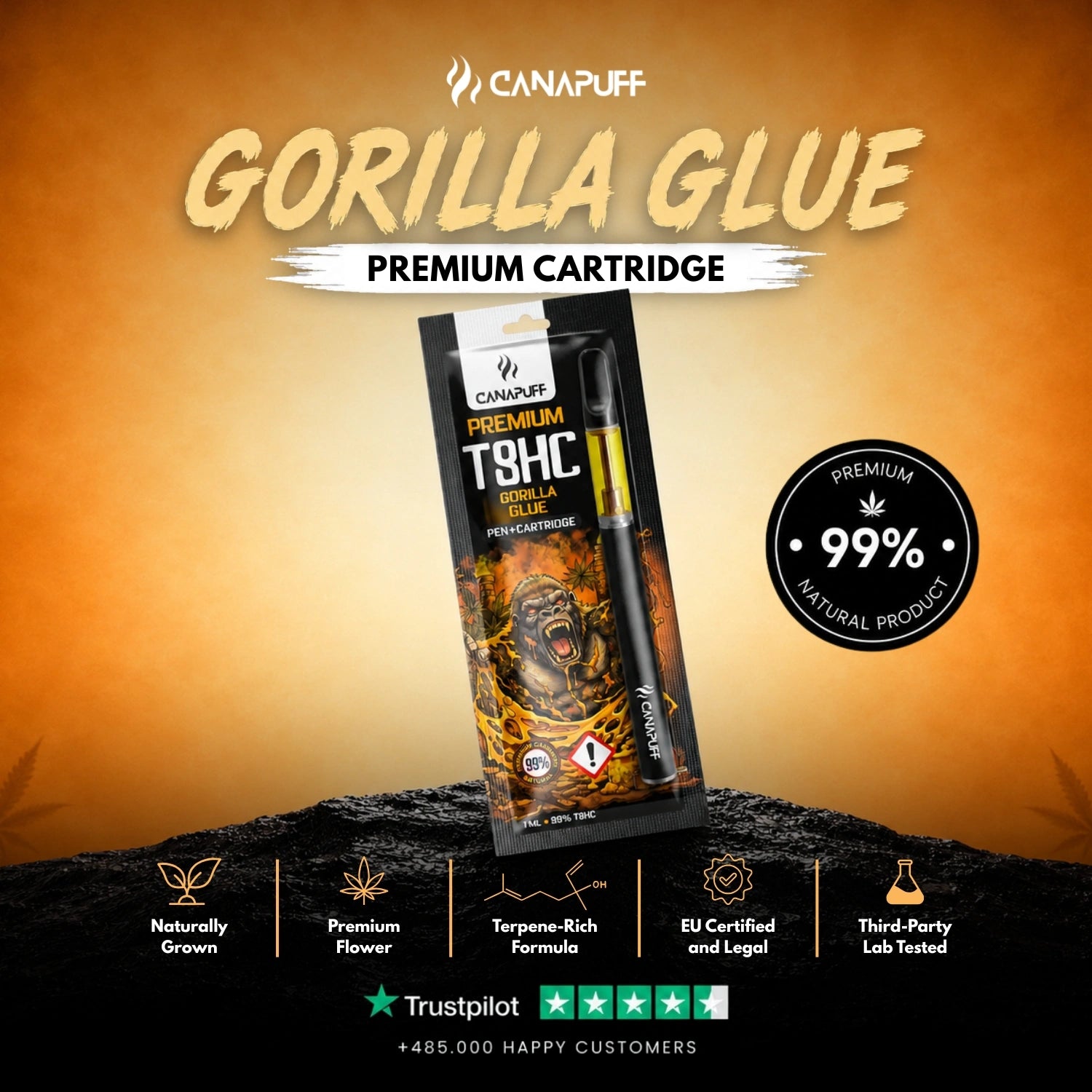 T8HC Pen+Cartridge Gorilla Glue 99%