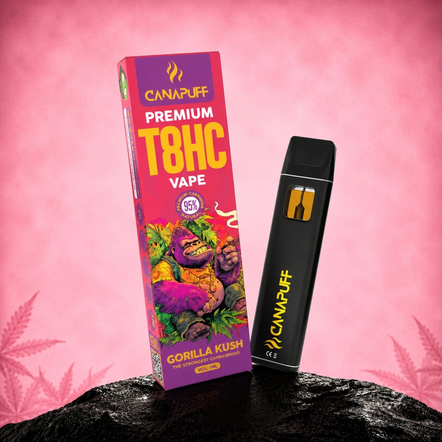 Canapuff T8HC Vape Gorilla Kush 95% 1ml disposable pen