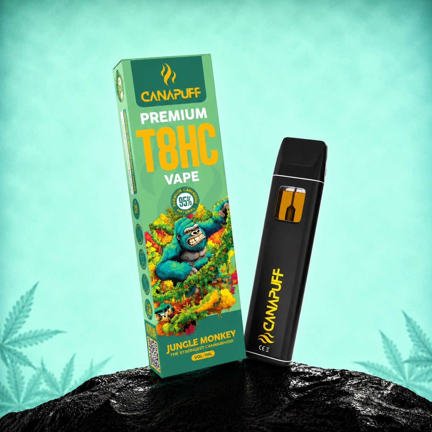 Canapuff T8HC Vape Jungle Monkey 95% 1ml disposable pen