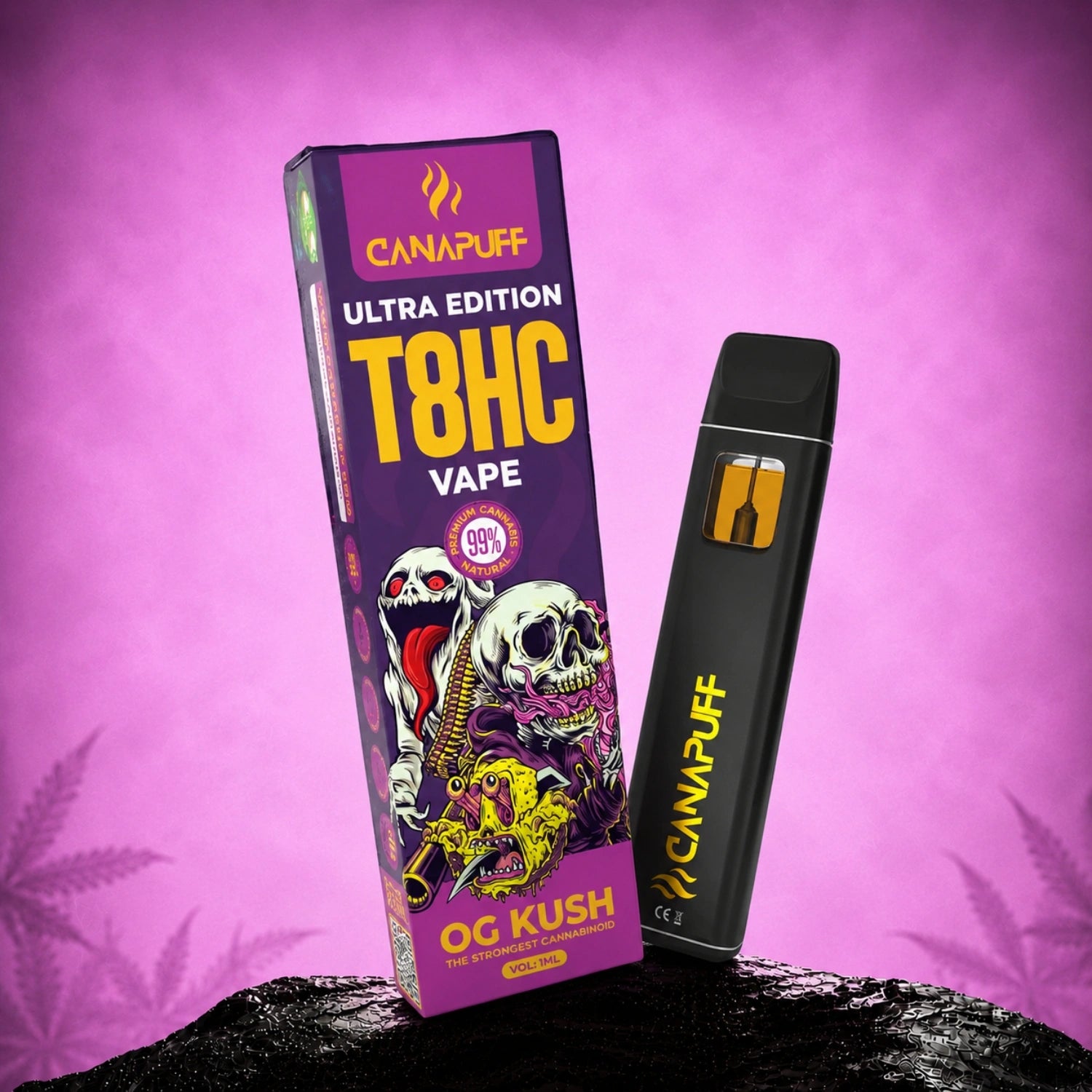Canapuff T8HC Vape OG Kush Ultra Edition 99% 1ml disposable pen
