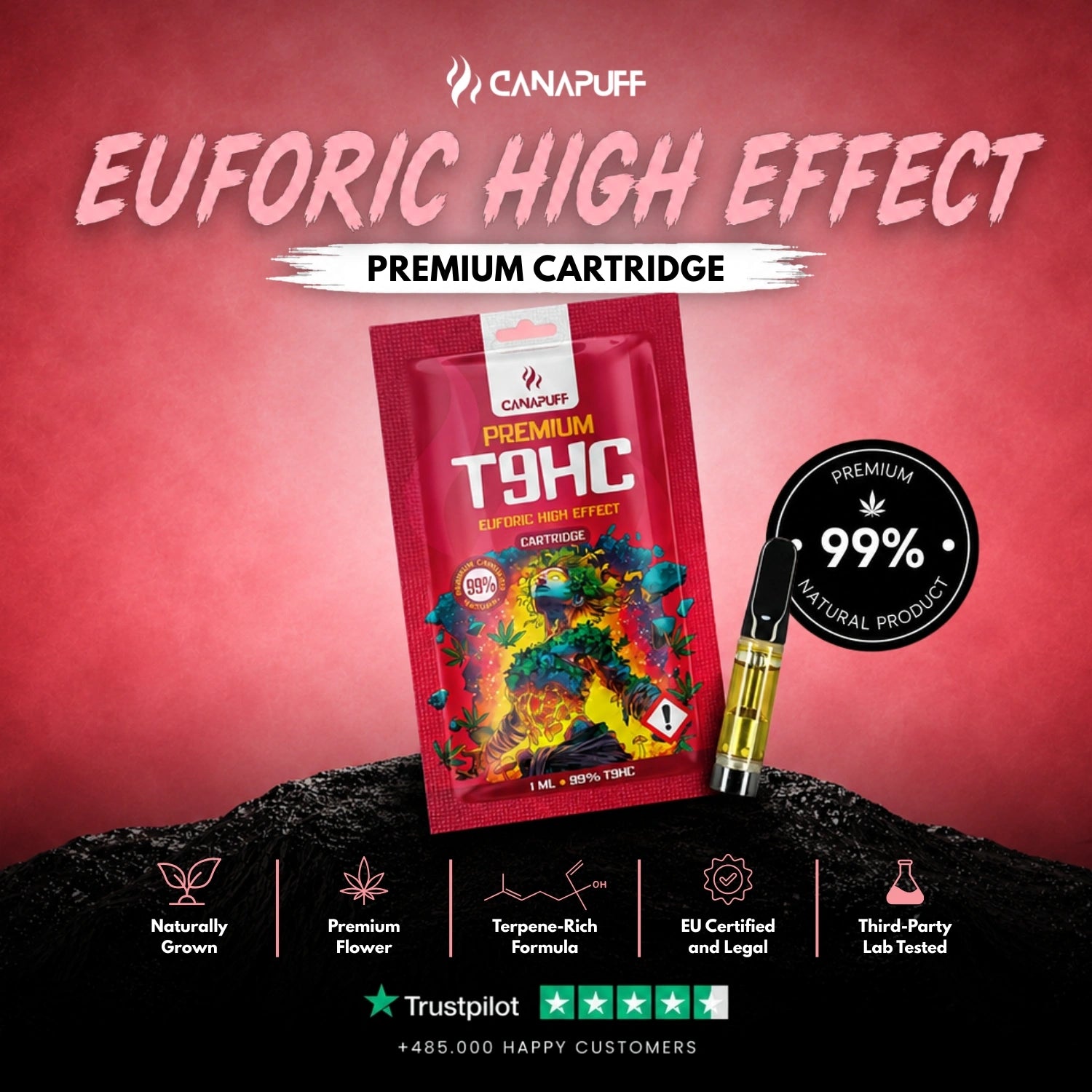 T9HC Cartridge Euforic 99%