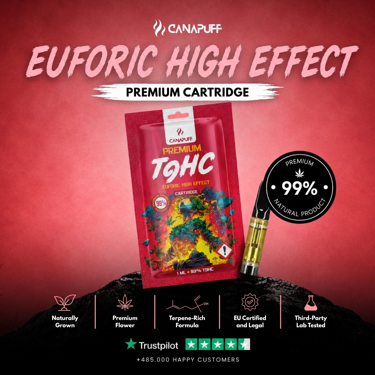 TⳊHC Cartridge Euforic 99%