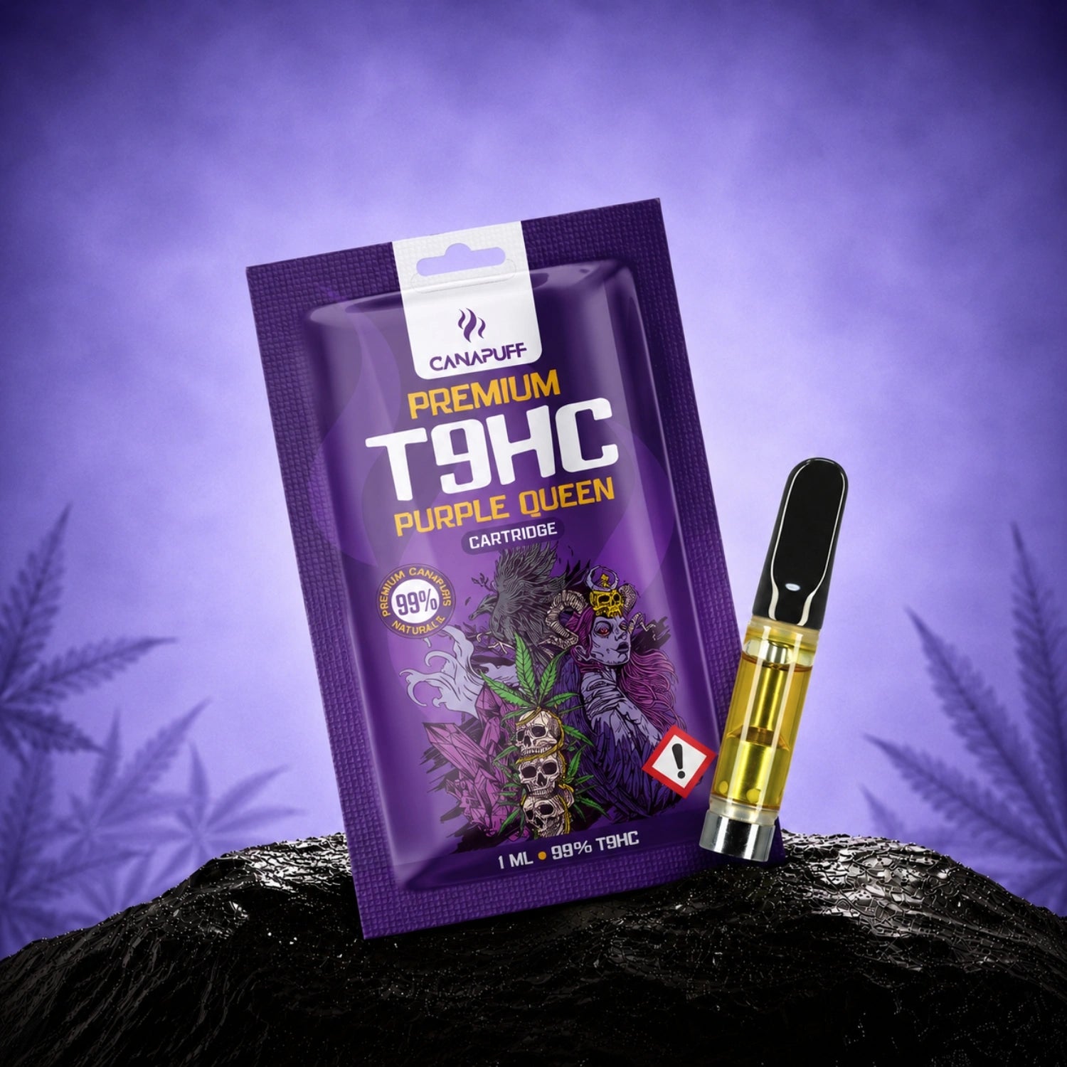 Canapuff T9HC Purple Queen Cartridge, 1 ml, 99%