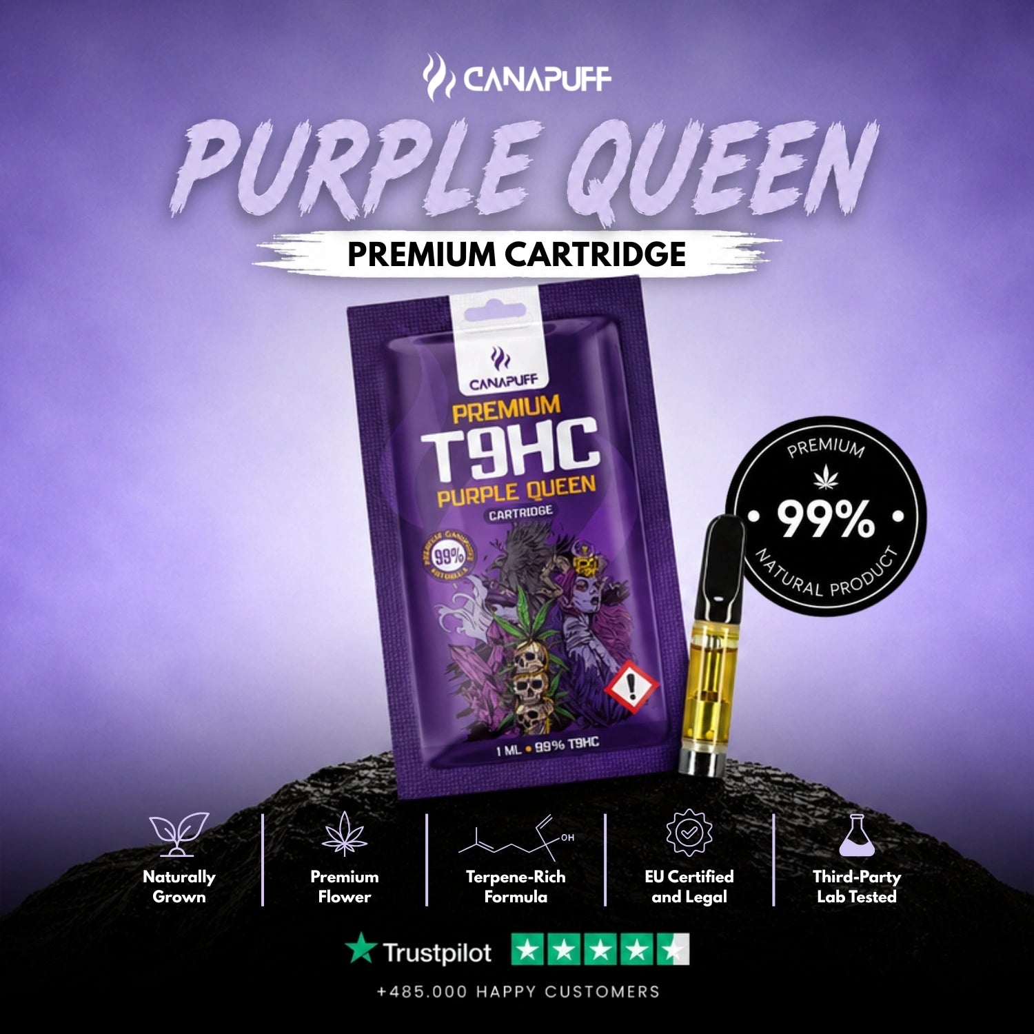 T9HC Cartridge Purple Queen 99%
