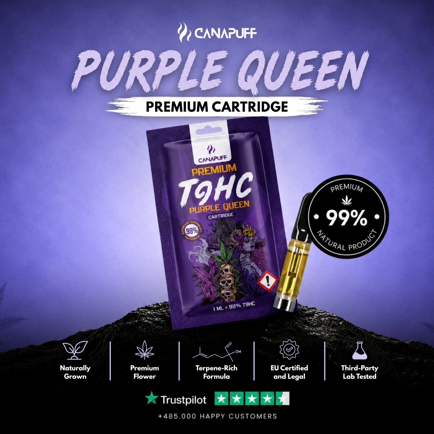 TⳊHC Cartridge Purple Queen 99%