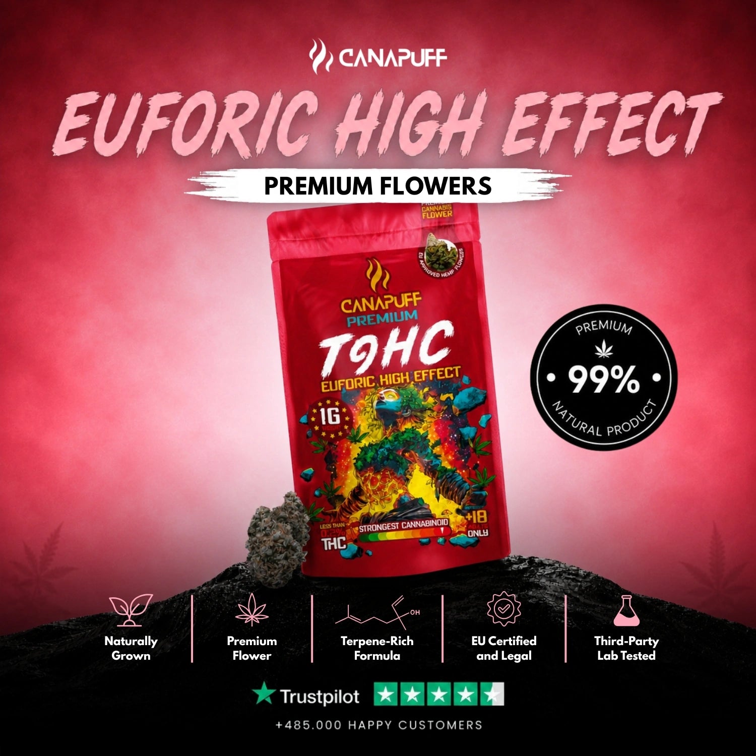 TⳊHC Flowers Euforic 99%