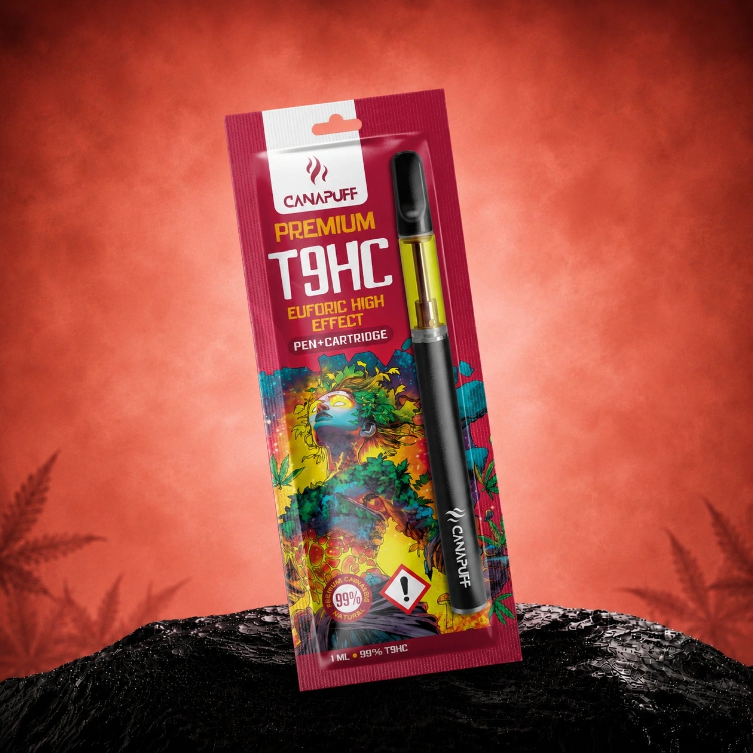 Canapuff T9HC Pen+Cartridge Euforic High Effect 1 ml 99%