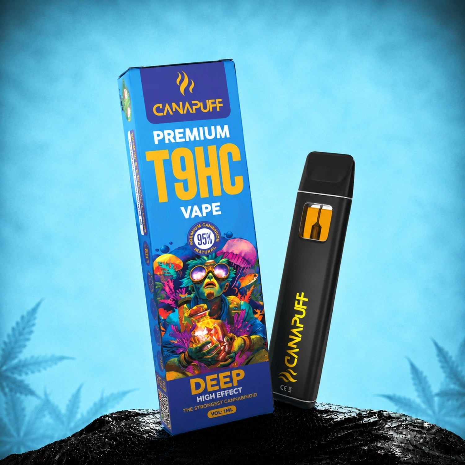 Canapuff T9HC Vape Deep 95% 1ml disposable pen