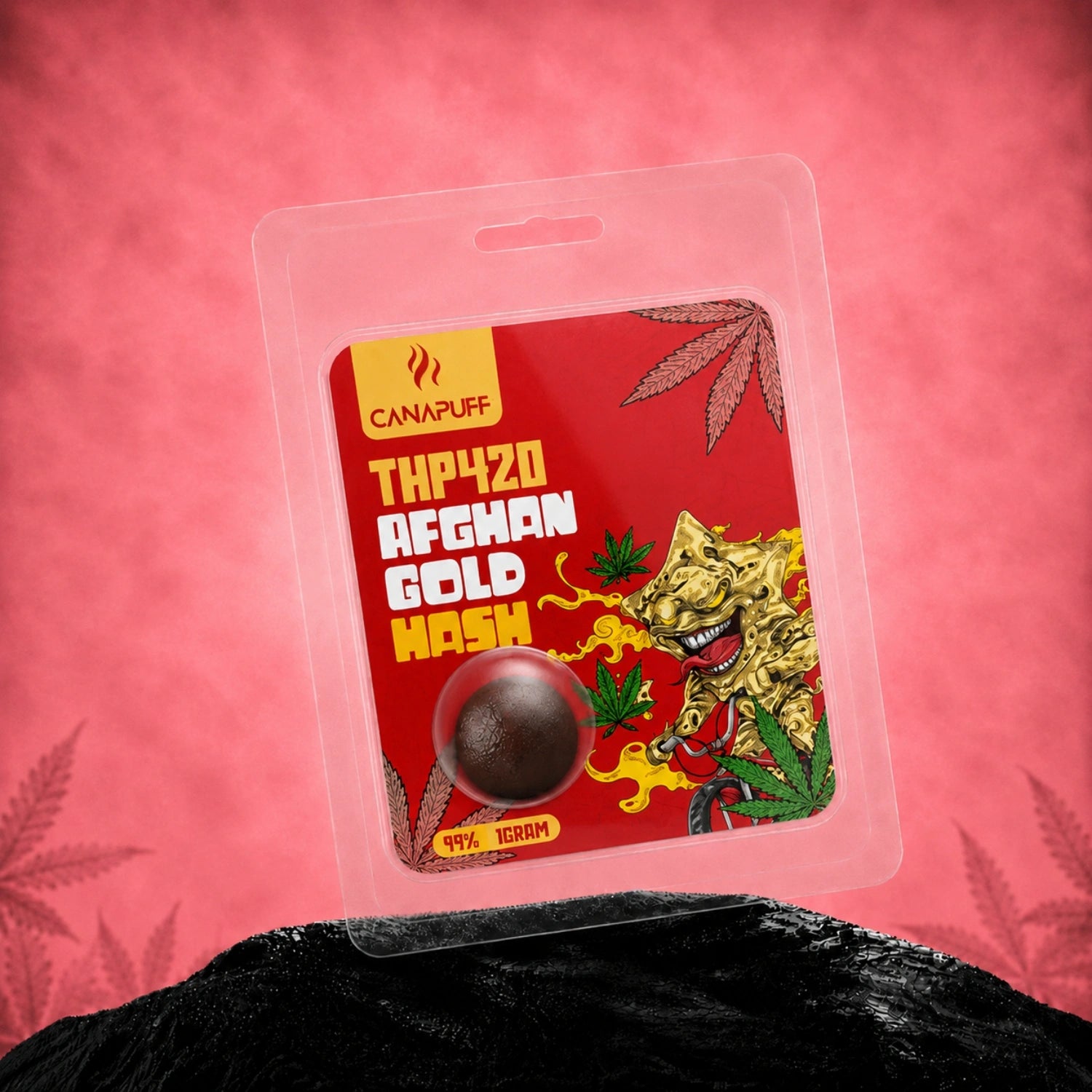 Canapuff THP420 Afghan Gold hash 99%, 1 gram