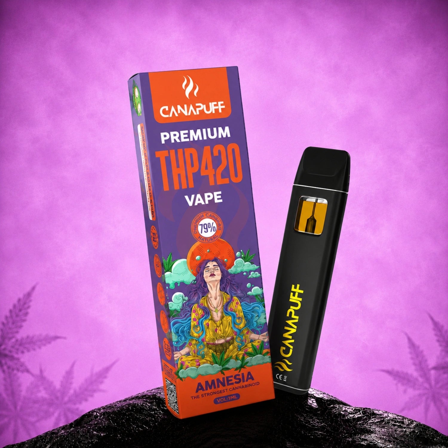 Canapuff THP420 Vape Amnesia 79% 1ml disposable pen