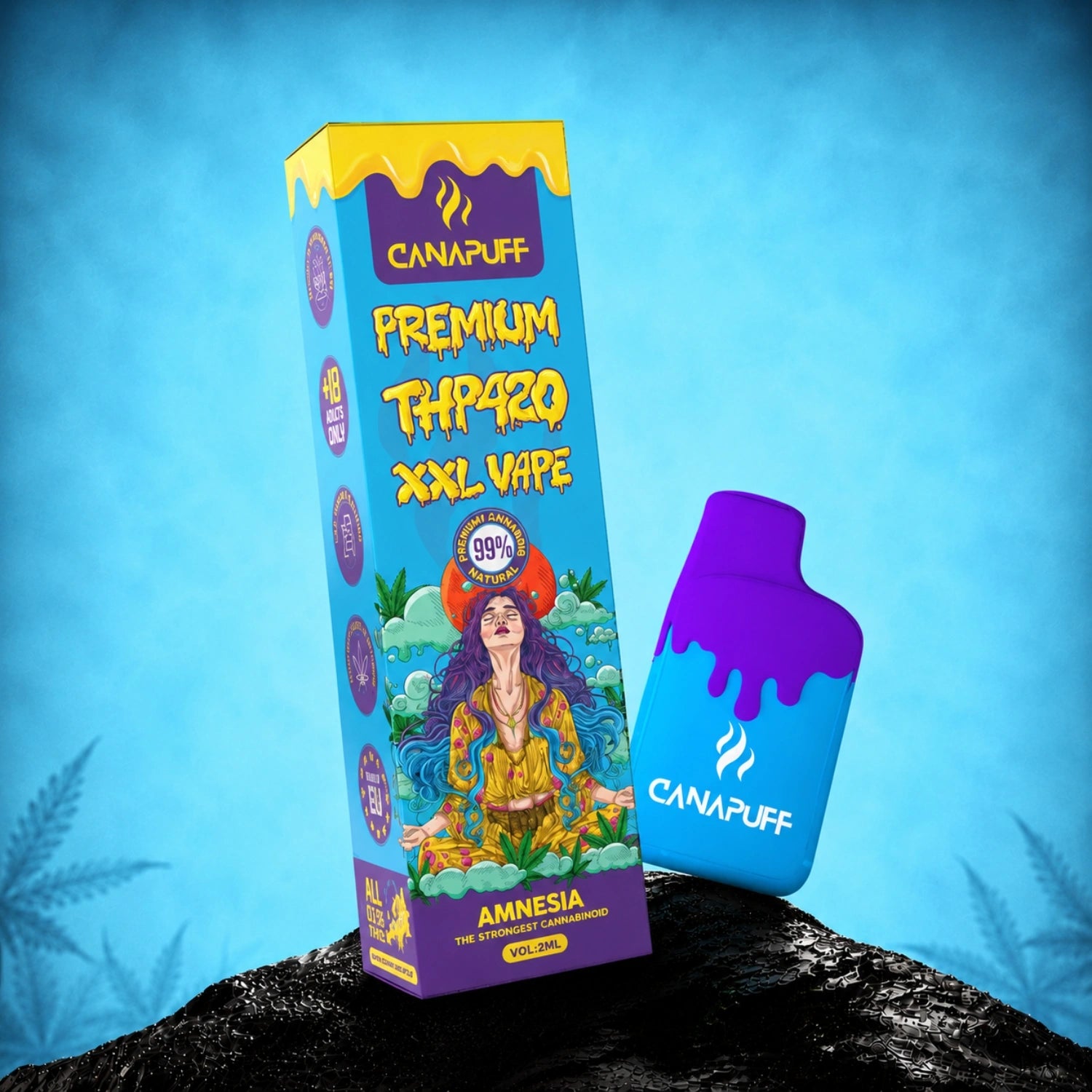 Canapuff THP420 XXL Vape Amnesia 99% 2ml disposable pen