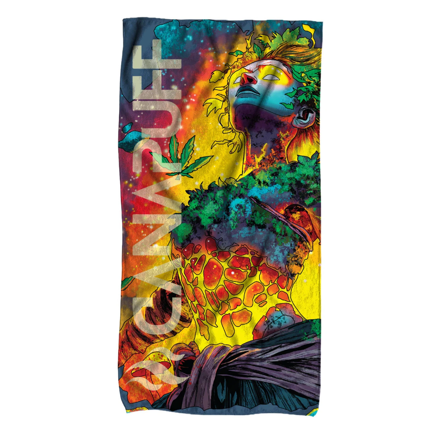 Canapuff Euforic towel with colorful artistic design