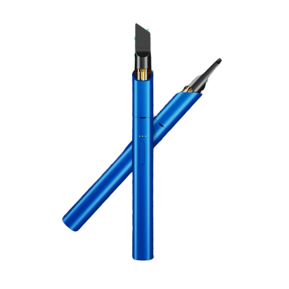 Canapuff Vessel Vista Edge vape pen in cobalt blue, two-pack