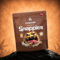 Bustina di snack cookie Canapuff Delta 9 Snappies con Delta-9 THC da canapa