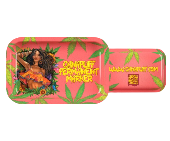 Canapuff rolling tray, Permanent Marker design, mini format