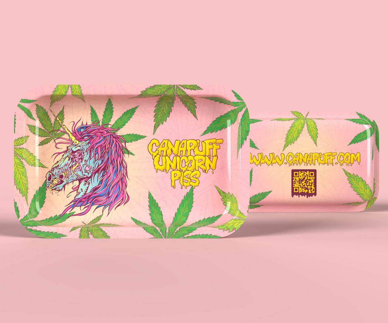 Canapuff Unicorn Piss mini rolling tray